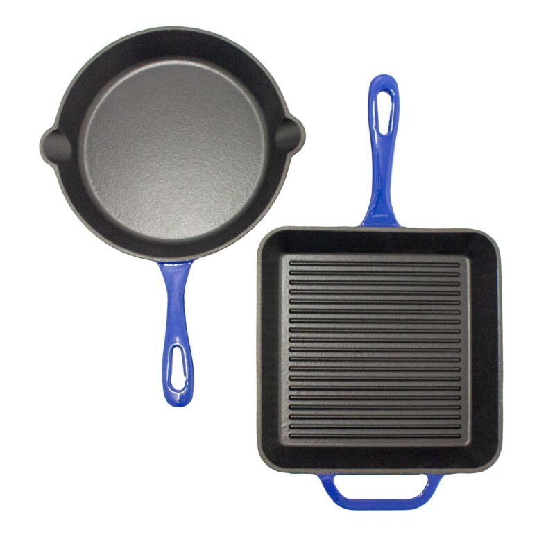 BergHOFF Neo 2 pc Cast Iron 10  Fry and Grill Pan Cookware Set - Image 8