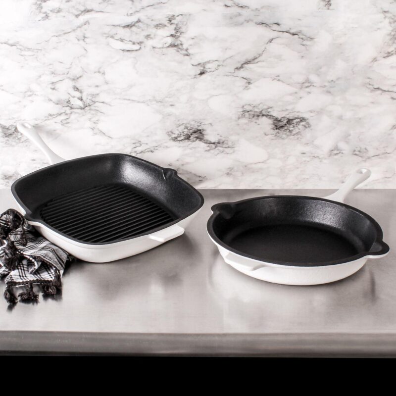 BergHOFF Neo 2-pc. Cast-Iron Frypan and Grill Pan Set - Image 2