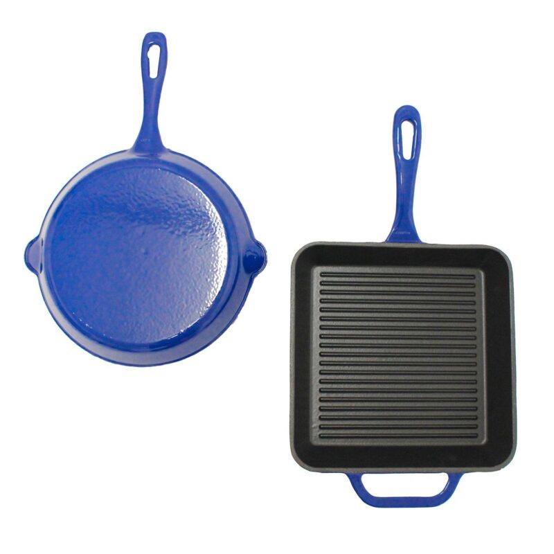 BergHOFF Neo 2 pc Cast Iron 10  Fry and Grill Pan Cookware Set - Image 2