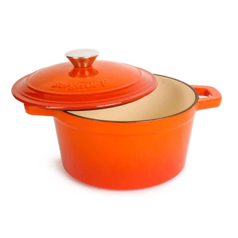 BergHOFF Neo 3 pc Cast Iron Cookware Set, Grill Pan and Round Dutch Oven - Image 3