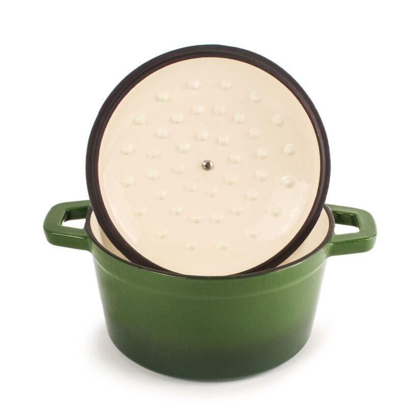 BergHOFF Neo 3 pc Cast Iron Cookware Set, Grill Pan and Round Dutch Oven - Image 6