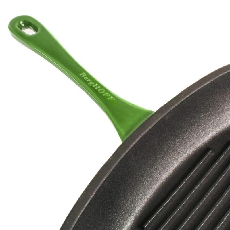BergHOFF Neo 3 pc Cast Iron Cookware Set, Grill Pan and Round Dutch Oven - Image 4
