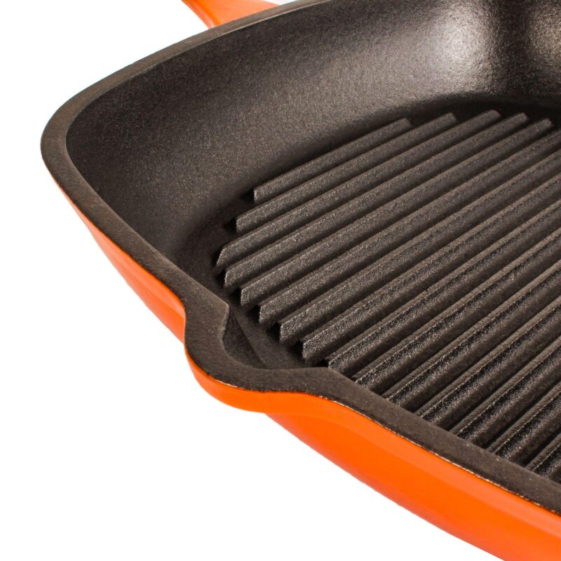 BergHOFF Neo 3 pc Cast Iron Cookware Set, Grill Pan and Round Dutch Oven - Image 8