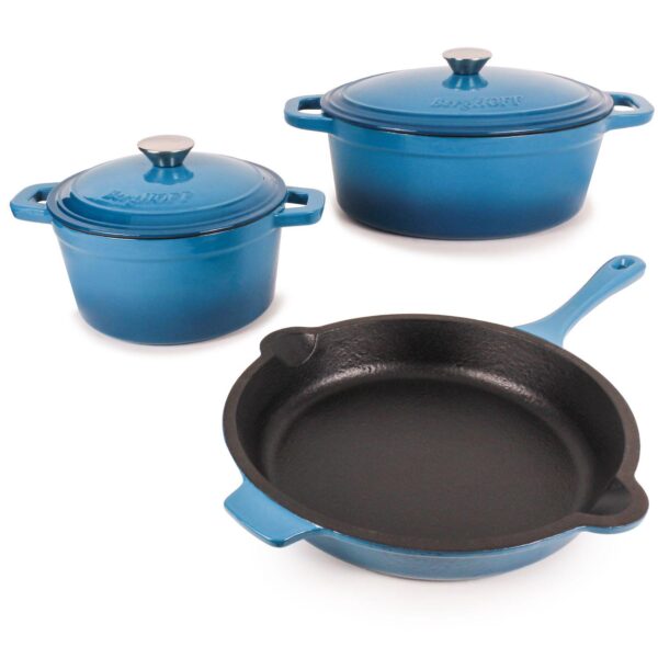 BergHOFF Neo 5-pc. Cast-Iron Dutch Ovens and Frypan Set