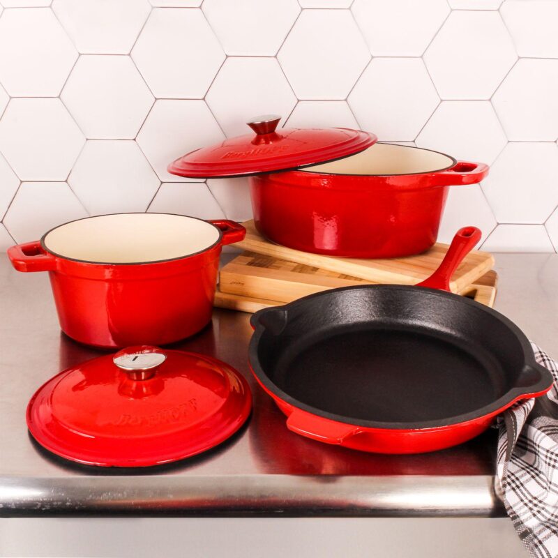 BergHOFF Neo 5-pc. Cast-Iron Dutch Ovens and Frypan Set - Image 2