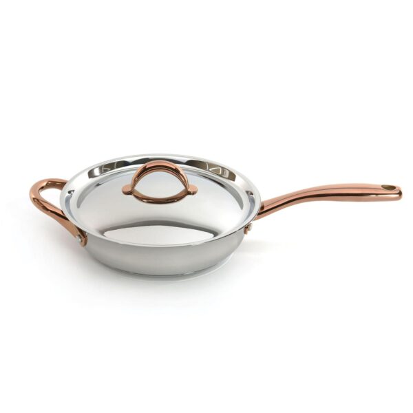 BergHOFF Ouro Gold 18/10 Stainless Steel 9.5  3.1qt. Deep Skillet with Stainless Steel Lid