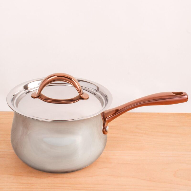 BergHOFF Ouro Gold 18/10 Stainless Steel 6.25  2.5qt. Saucepan with Stainless Steel Lid - Image 5