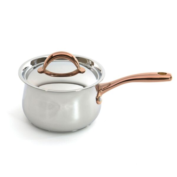 BergHOFF Ouro Gold 18/10 Stainless Steel 6.25  2.5qt. Saucepan with Stainless Steel Lid