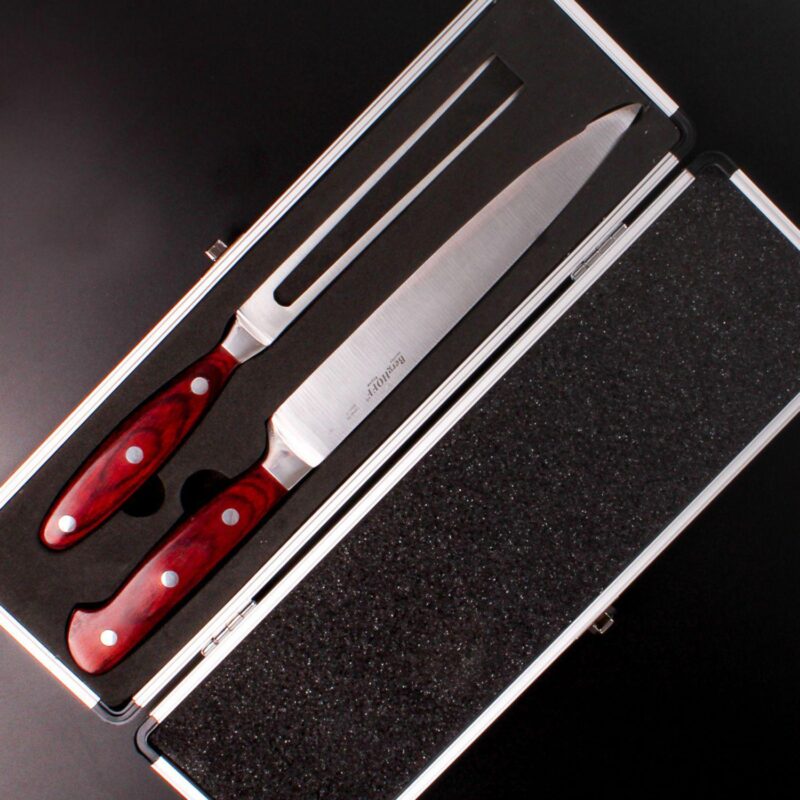 BergHOFF Pakka Wood 7-Piece Stainless Steel Steak and Carving Knife Set - Image 2