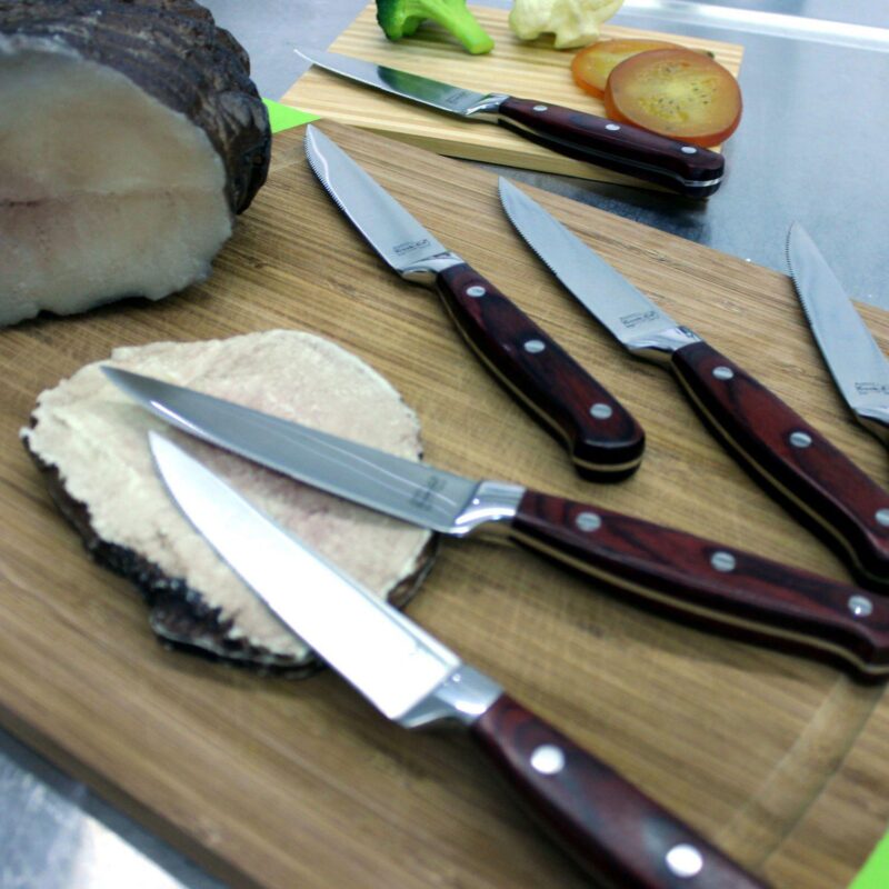 BergHOFF Pakka Wood 7-Piece Stainless Steel Steak and Carving Knife Set - Image 9