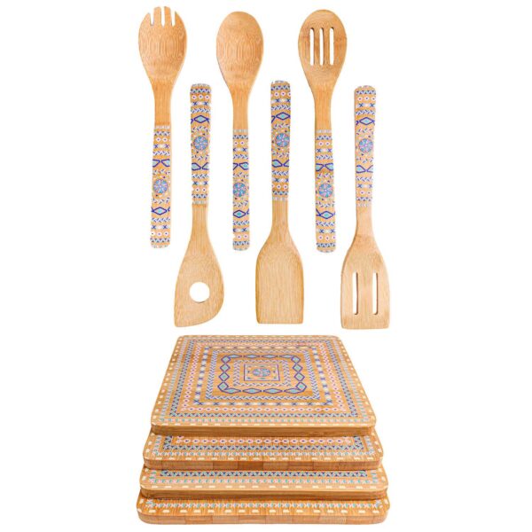 BergHOFF Patterned Bamboo 10-Piece Utensil Set