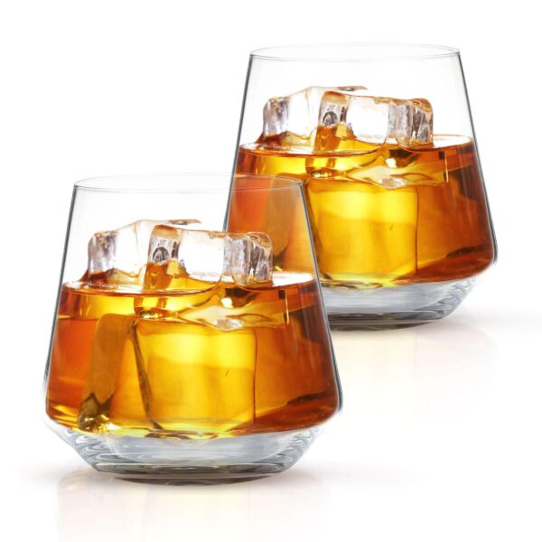 Berkware Lowball Whiskey Glasses - Tapered Whiskey Glasses (15.8oz) - Set Of 6