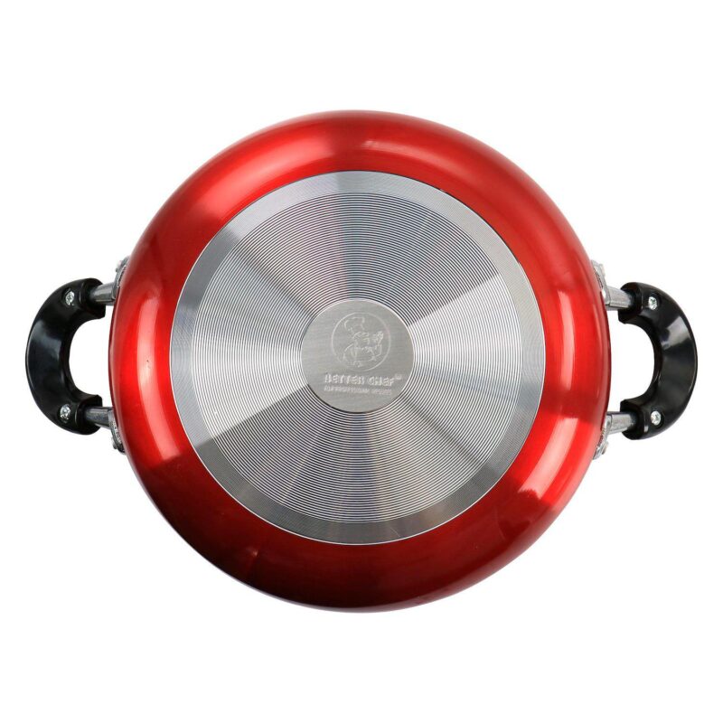 Better Chef 10 Inch Aluminum Deep Frying Pan with Glass Lid - Image 4