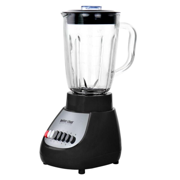 Better Chef 10 Speed 350 Watt Glass Jar Blender in Black