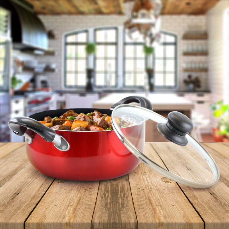 Better Chef 13 Quart Aluminum Dutch Oven in Red - Image 2