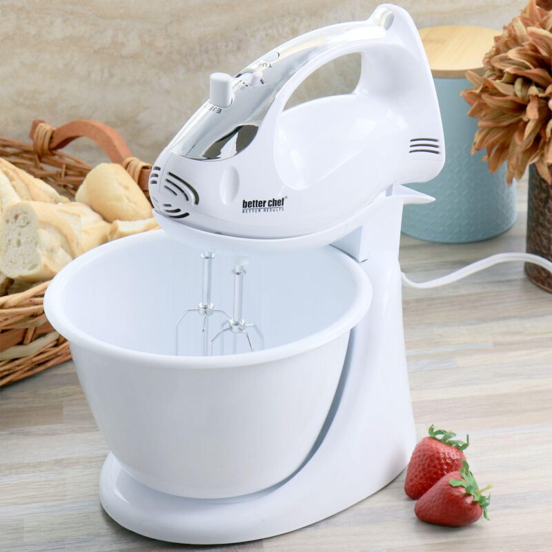 Better Chef 200 Watt Stand/Hand Mixer with Mixing Bowl - Image 4