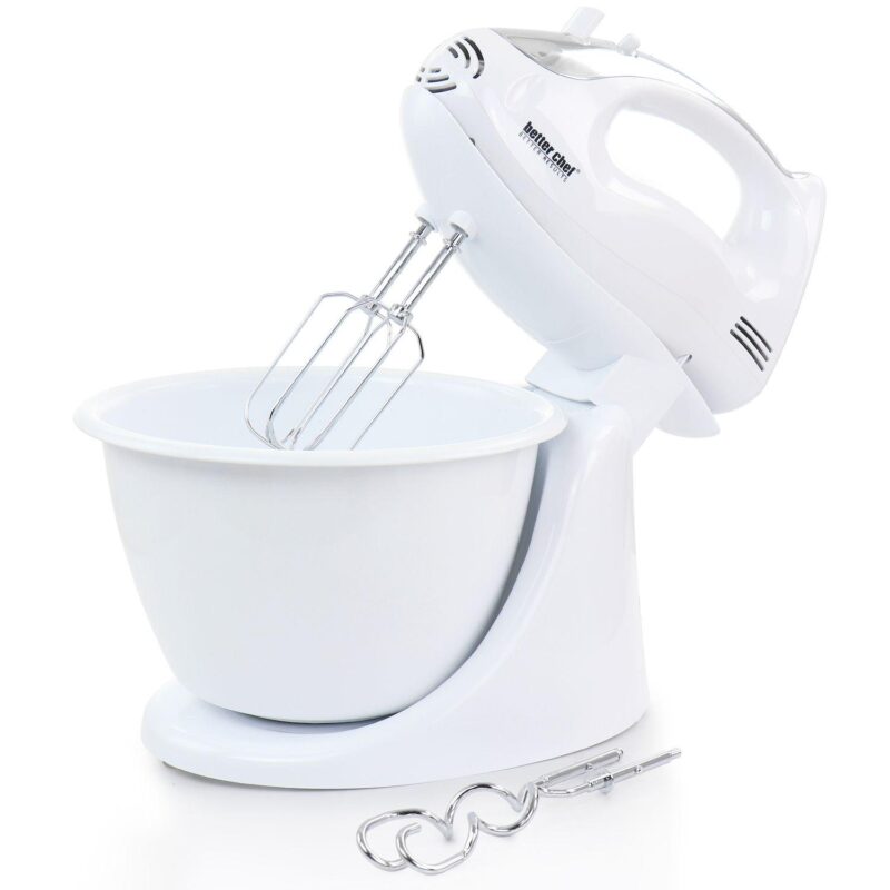 Better Chef 200 Watt Stand/Hand Mixer with Mixing Bowl - Image 5