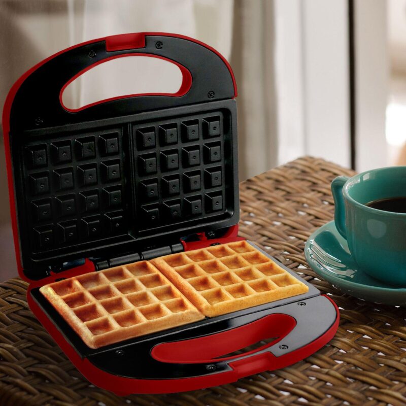 Better Chef Electric Nonstick Waffle Maker in Red - Image 5