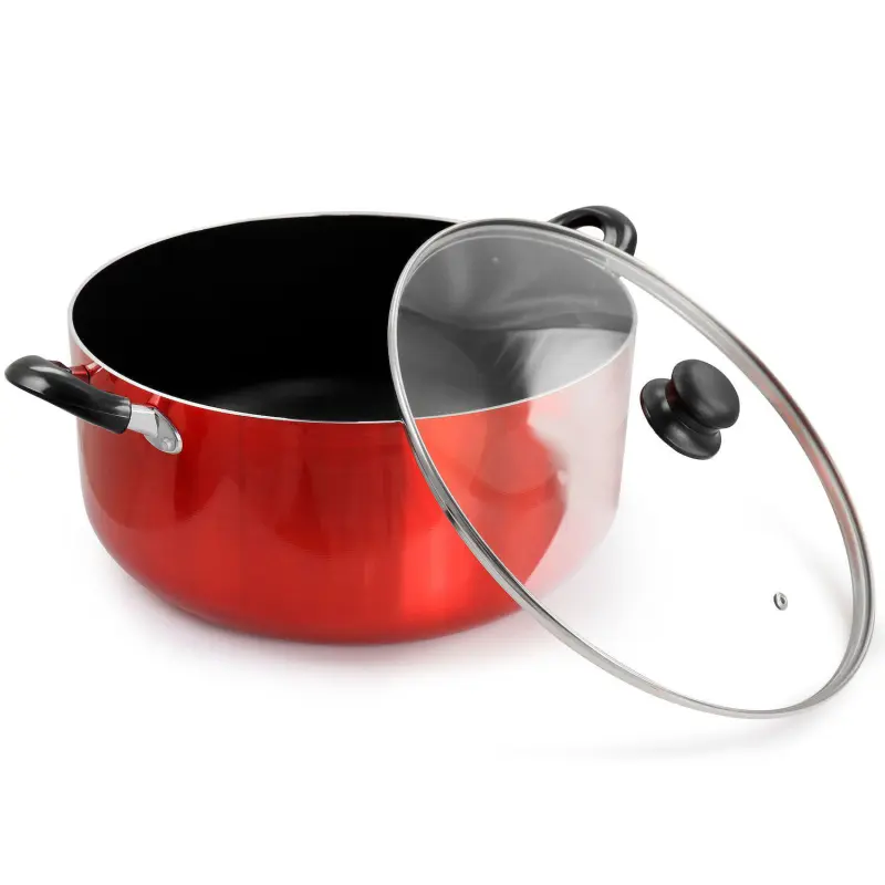 Better Chef for Professional Results 18 Quart Heavy Gauge Aluminum Dutch Oven in Red - Image 2
