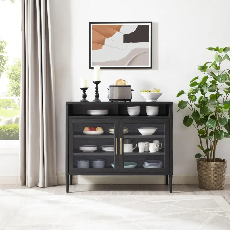 Better Homes and Gardens Oaklee Buffet, Black Finish - Image 2