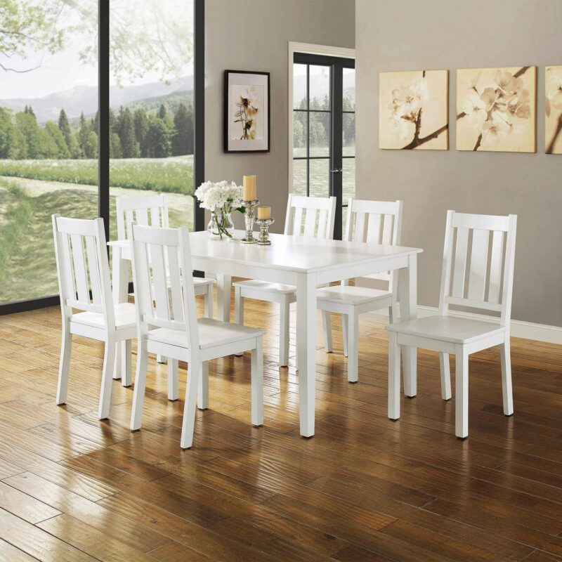 Better Homes and Gardens Bankston Wood Dining Chair, Set of 2, White, Indoor - Image 6