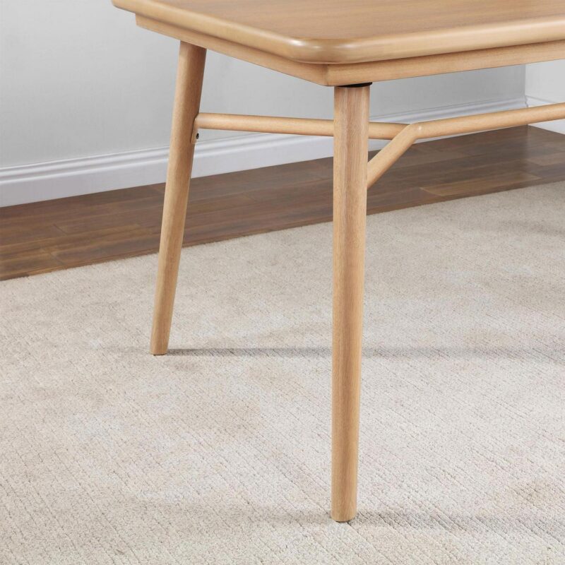 Better Homes and Gardens Springwood 59.5  Rectangle Dining Table, Natural Wood - Image 5