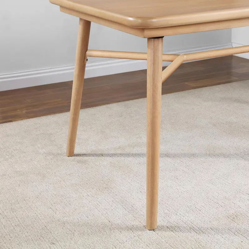 Better Homes and Gardens Springwood 59.5  Rectangle Dining Table, Natural Wood - Image 5