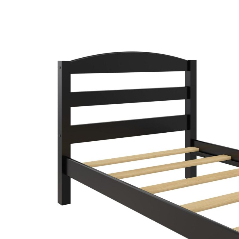 Better Homes and Gardens Leighton Kids Twin Size Bed, Wood Platform Bed Frame, Black - Image 12