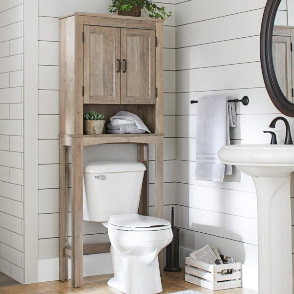 Better Homes and Gardens 26  W over the Toilet Space Saver Shelves, for Adult and Kid Toiletries, Gray