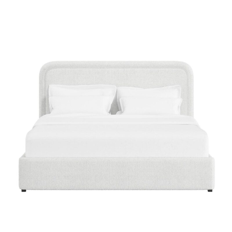 Better Homes and Gardens Juliet Queen Boucle Platform Bed, Ivory - Image 9
