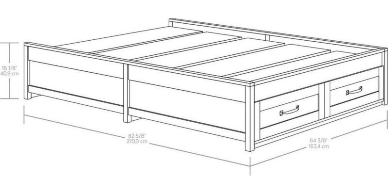 Better Homes and Gardens Modern Farmhouse Queen Platform Bed, Rustic White Finish - Image 10