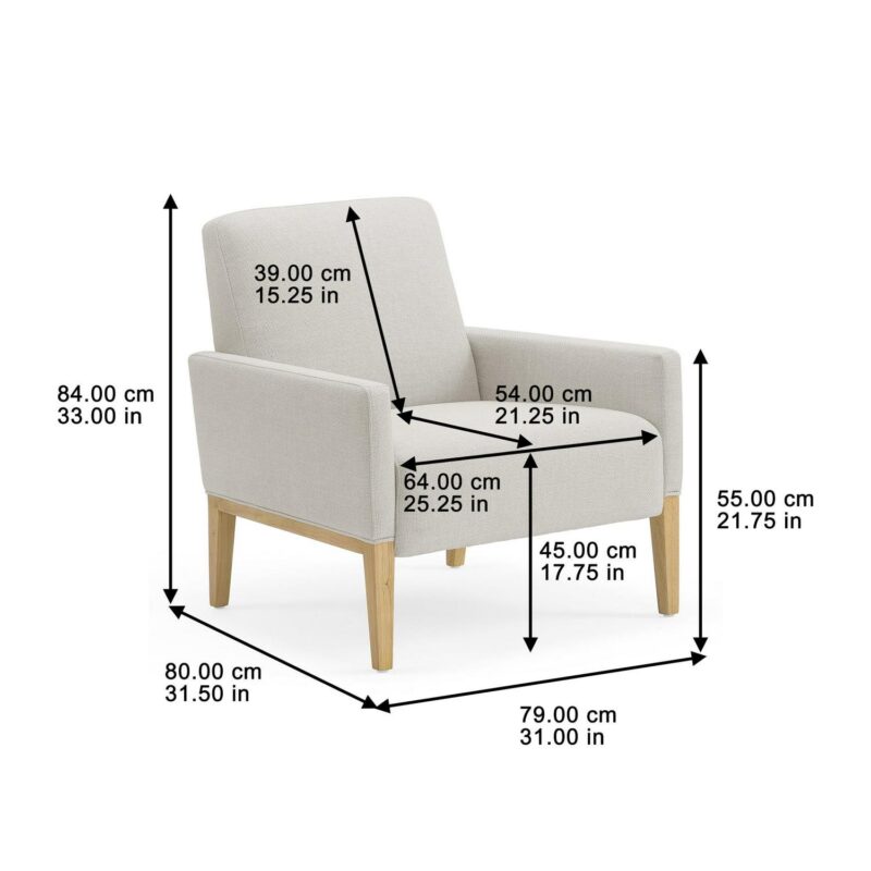 Better Homes and Gardens Reading Accent Chair, Cream - Image 8
