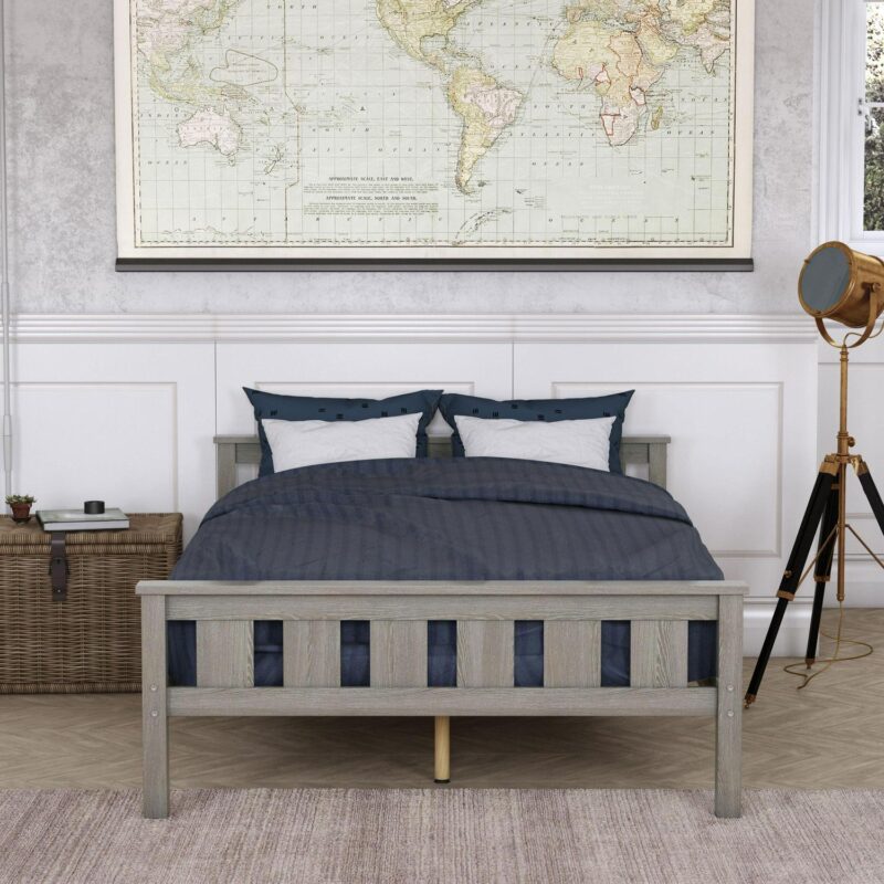 Better Homes and Gardens Kane Wooden Platform Bed, Full Size, Gray - Image 6
