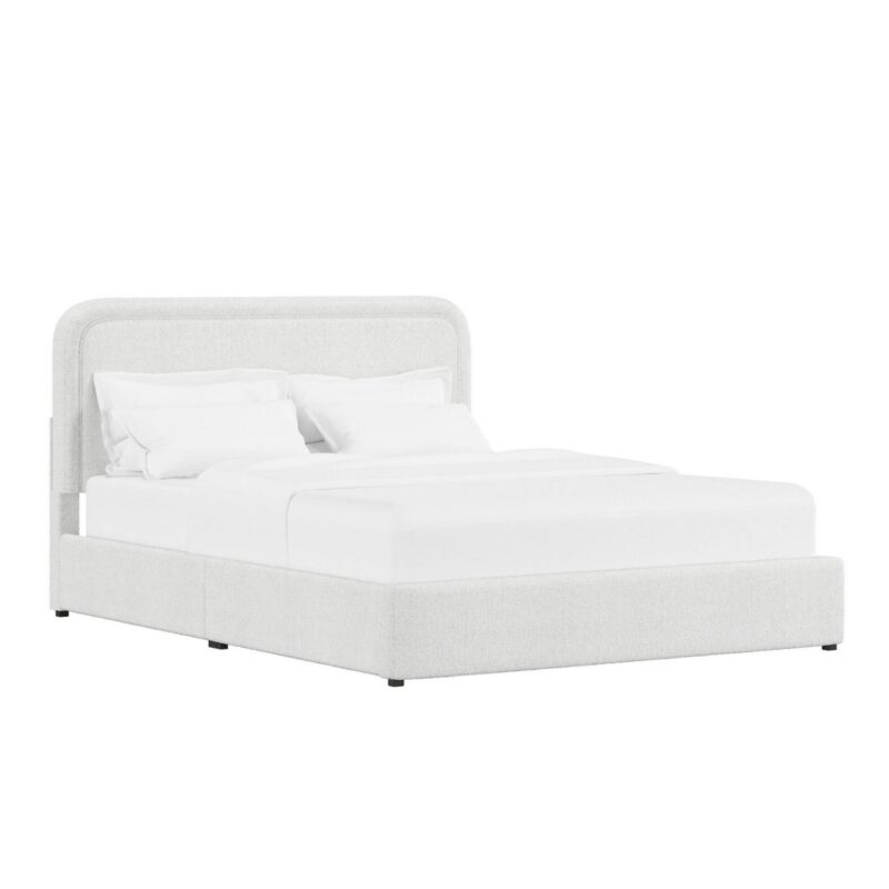 Better Homes and Gardens Juliet Queen Boucle Platform Bed, Ivory - Image 4