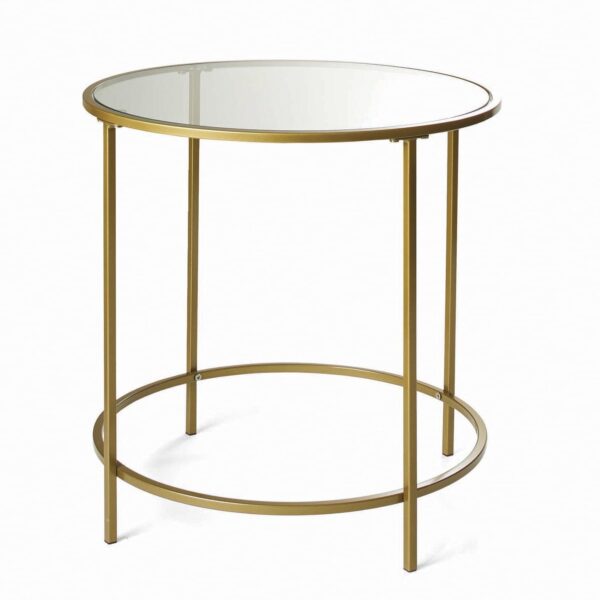 Better Homes and Gardens Nola Side Table, Gold Finish