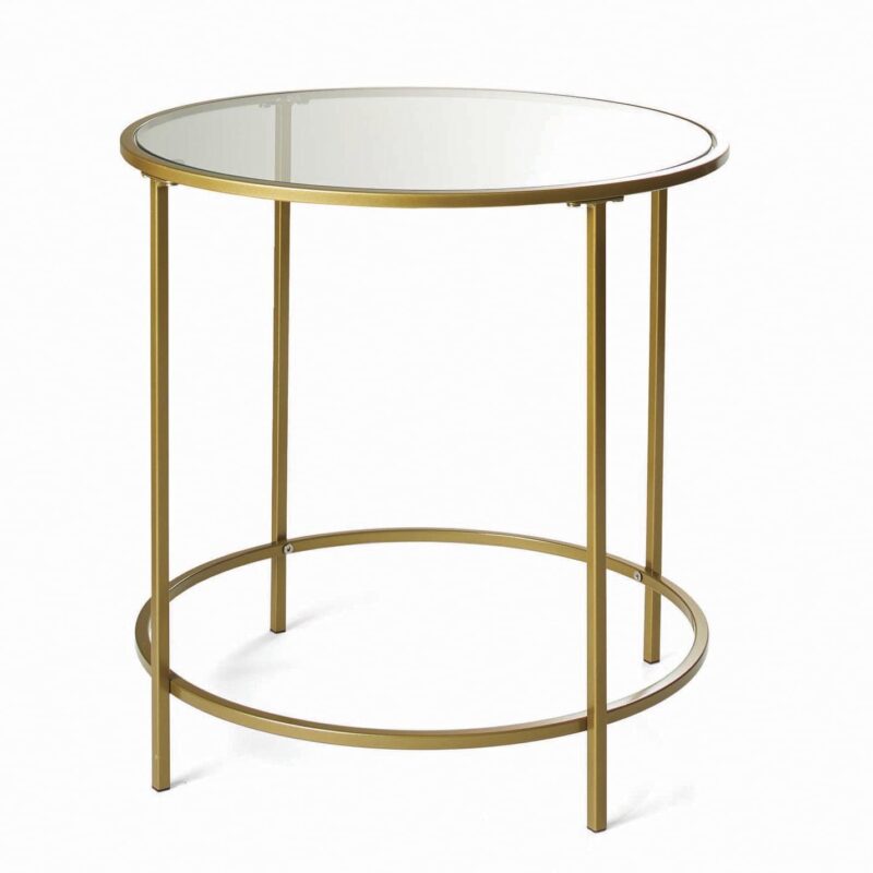 Better Homes and Gardens Nola Side Table, Gold Finish