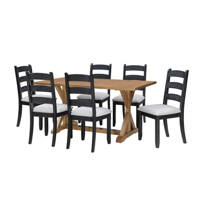 Better Homes and Gardens Modern 62 in Rectangle Solid Wood Dining Table, Light Honey - Image 7