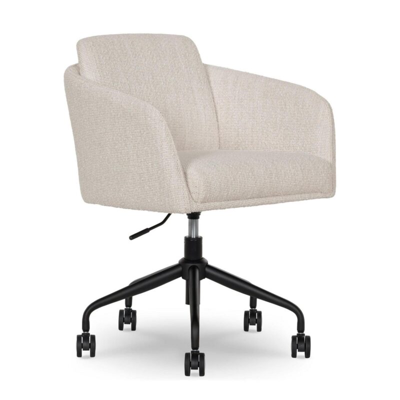 Better Homes and Gardens Juliet Office Chair, Ivory Boucle and Matte Black - Image 11