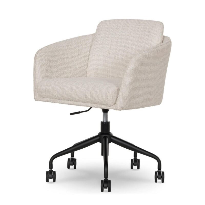 Better Homes and Gardens Juliet Office Chair, Ivory Boucle and Matte Black - Image 9