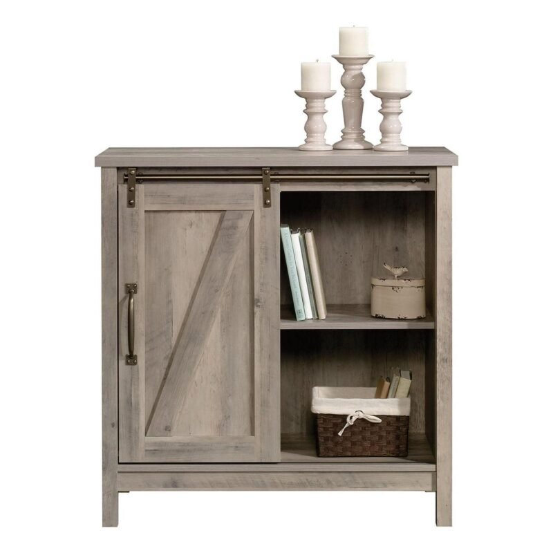 Better Homes and Gardens Modern Farmhouse Accent Storage Cabinet, Rustic Gray Finish - Image 9