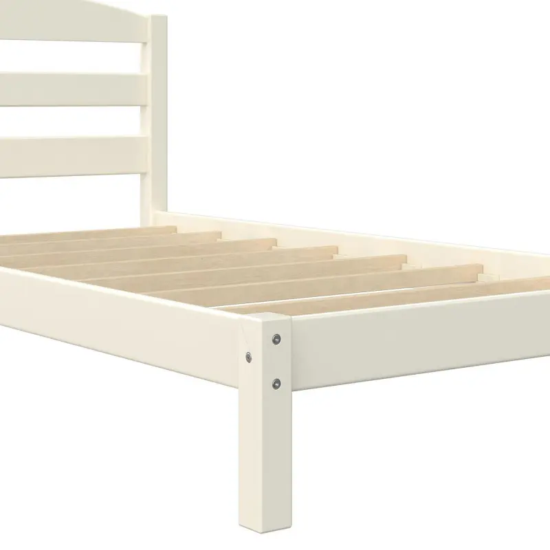 Better Homes and Gardens Leighton Bed Frame with Signature Sleep Tranquil 8-Inch Pocket Spring Mattress, Twin, White - Image 13