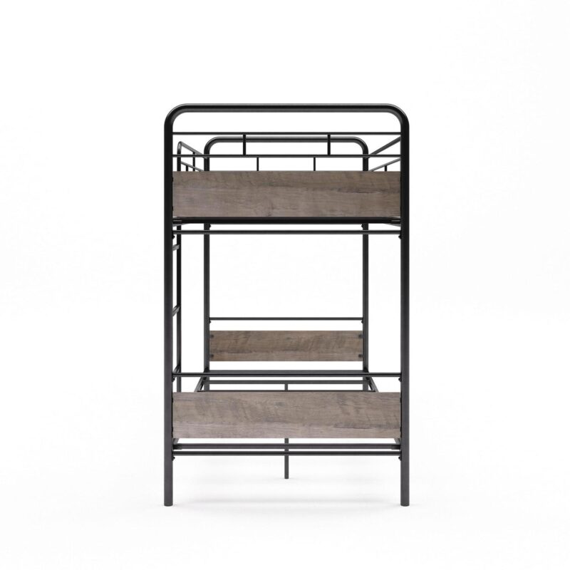 Better Homes and Gardens Anniston Twin Over Twin Bunk Bed, Metal Frame and Rustic Gray Accents - Image 10