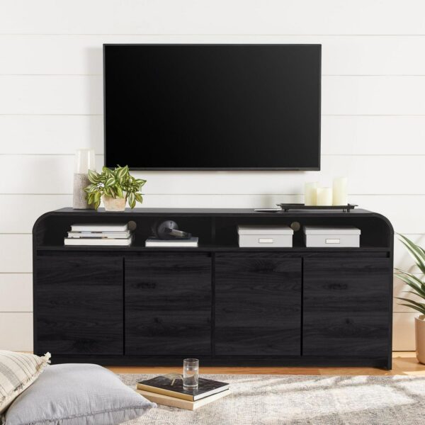 Better Homes and Gardens Juliet Curved TV Stand for TVs up to 75a , Black