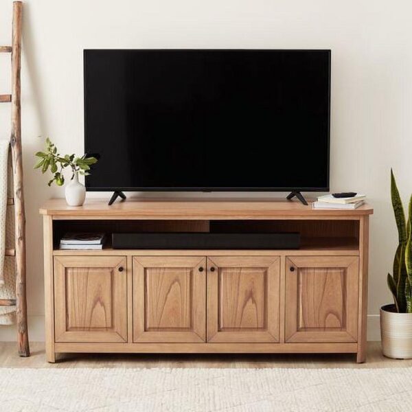 Better Homes and Gardens Pembrook TV Stand for TVs up to 70 , Natural Oak finish, by Dave and Jenny Marrs