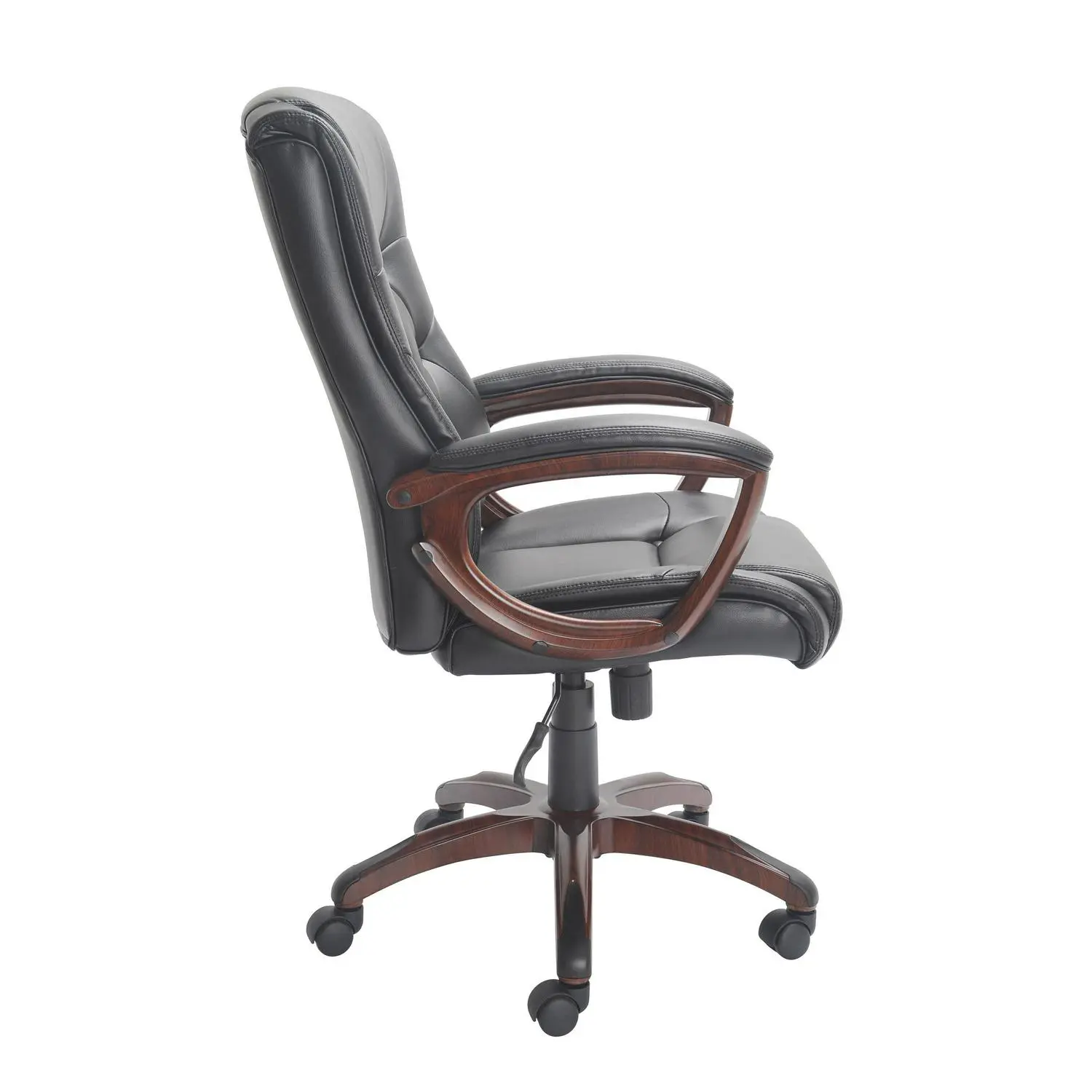 Better Homes and Gardens Executive, Mid-Back Manager's Office Chair with Arms, Black Bonded Leather 9 Better Homes and Gardens Executive, Mid-Back Manager's Office Chair with Arms, Black Bonded Leather - Image 9