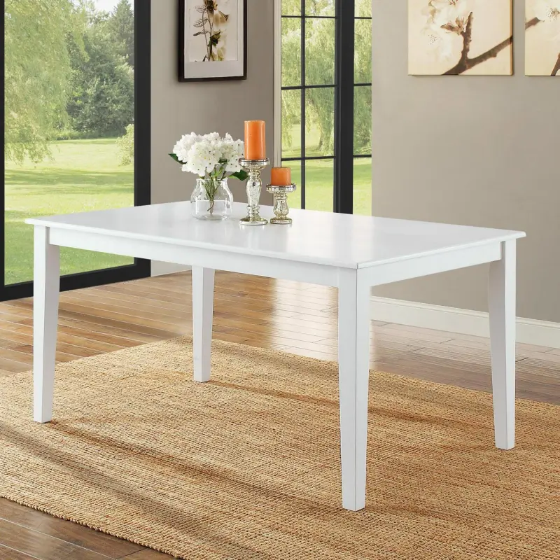 Better Homes and Gardens Bankston Dining Table, White