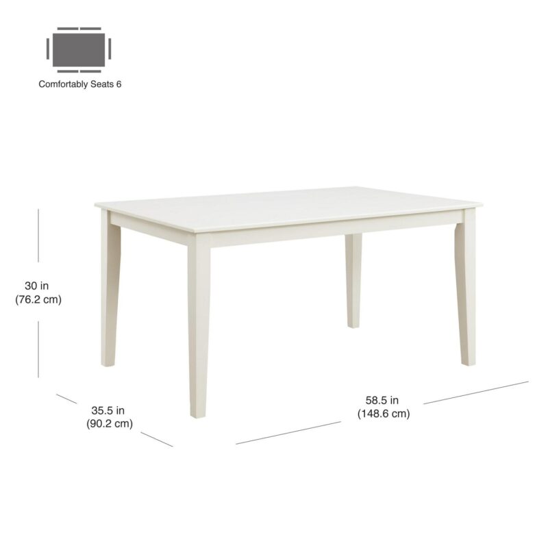Better Homes and Gardens Bankston Dining Table, White - Image 2