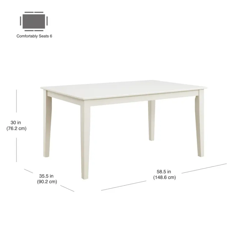 Better Homes and Gardens Bankston Dining Table, White - Image 2