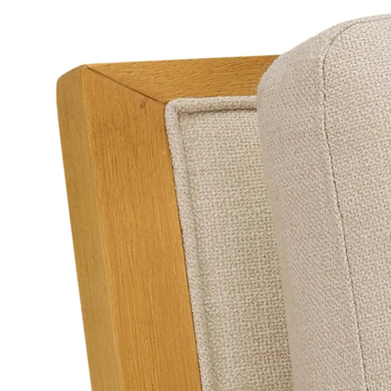 Better Homes and Gardens Windsor Linen Armchair, Light Honey Wood - Image 12