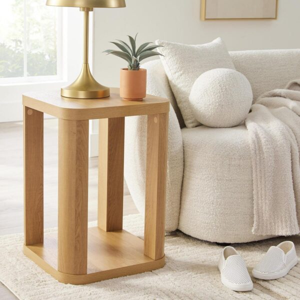 Better Homes and Gardens Juliet End Table, Light Honey Finish